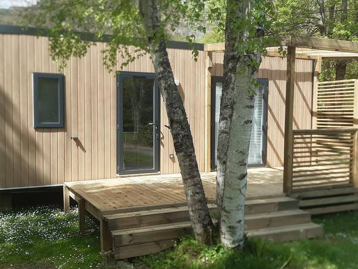 Flower Camping La Bexanelle - Mobilheim 4 personen - Home Flower Premium - 2 Schlafzimmer in Val-de-Sos, Parc naturel régional des Pyrénées ariégeoises