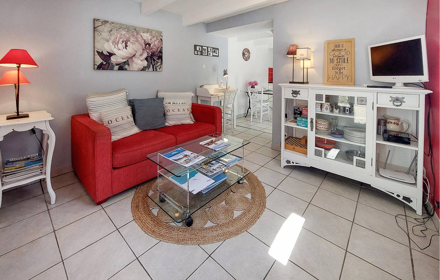 Appartement confortable avec jardin et parking, à 1,5 km de la plage des Rosaires in Plérin, Côte de Goëlo