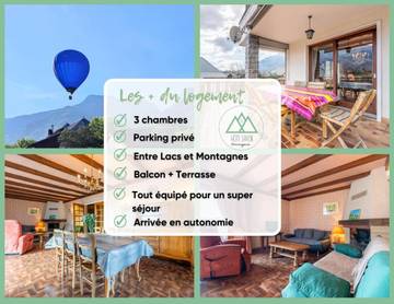 Gîte pour 6 personnes, avec jardin ainsi que vue et balcon à Alex (Annecy)