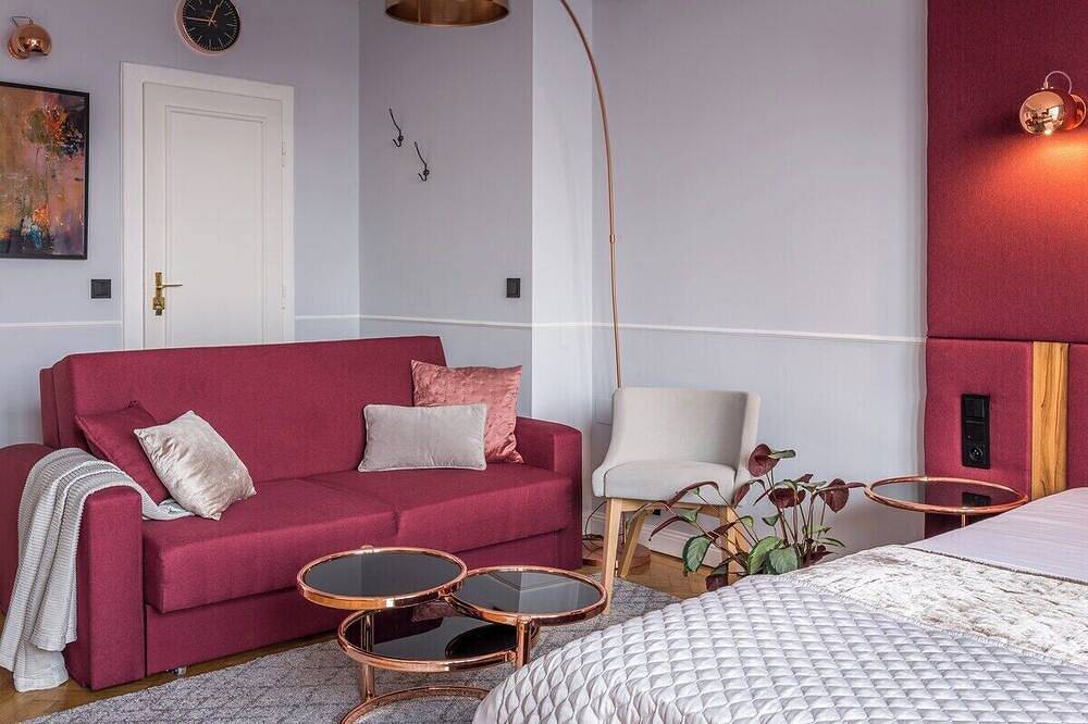 Appartement entier, Feniks Burgundy studio with a terrace in Cracovie, Petite-Pologne