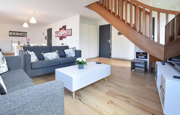Appartement am Strand mit WiFi, TV, Parkplatz und Garten in Pirou, Coutances und Umgebung