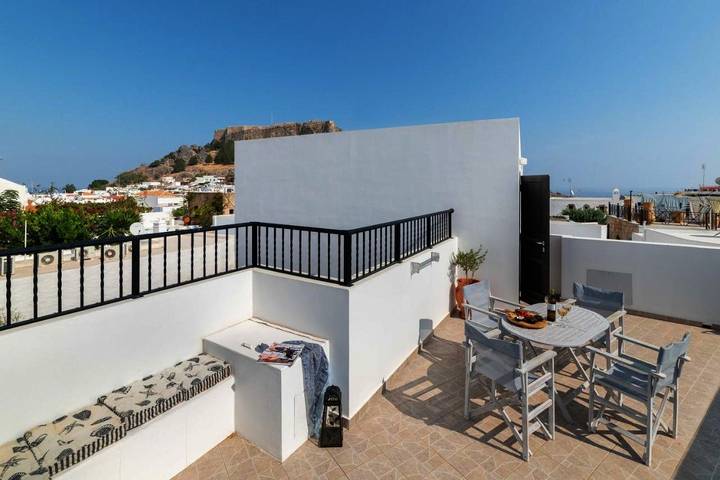 Apartamento para 2 personas, con terraza en Lindos