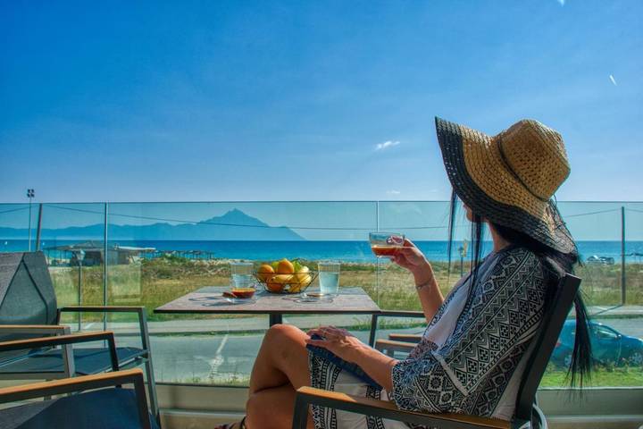 Ferienwohnung für 2 Personen, mit Garten und Ausblick in Sarti