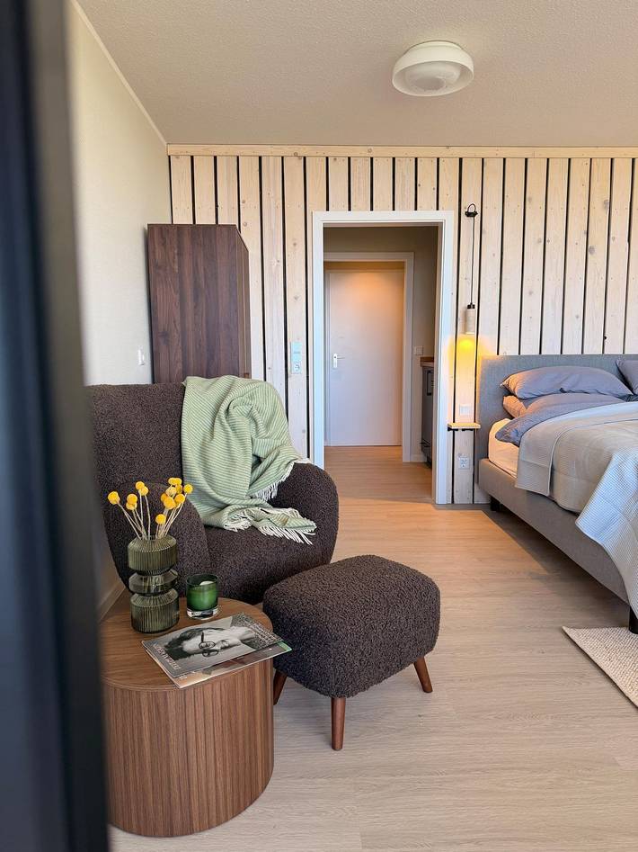 Ferienwohnung für 2 Personen, mit Balkon und Ausblick auf Borkum