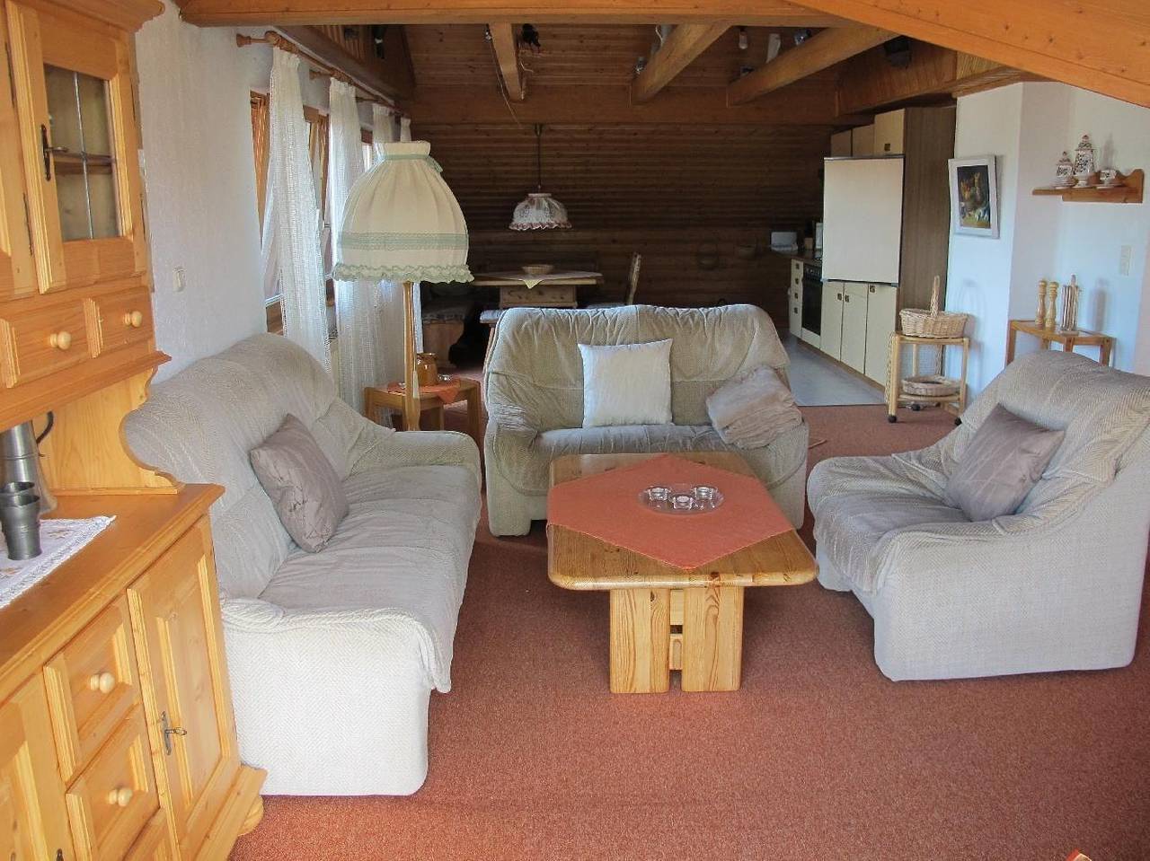 Ganze Ferienwohnung, Haus Haidweg Wohnung 5 - 3 Zimmer, ca. 90 qm für 2-6 Personen im Dachgeschoss mit Balkon und großer Dachterrasse in Haidmühle, Ostbayern