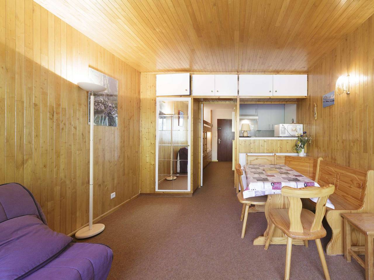 Estudio entero, Estudio para 6 personas a pie de pistas con balcón y vistas a las montañas in Gourette, Eaux-Bonnes