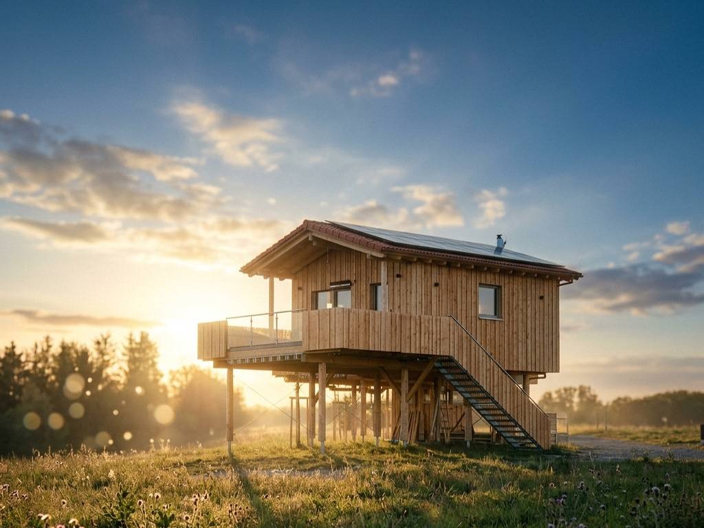 Sky Chalets Bühlertal - Neptun Chalet, 30 qm, mit Whirlpool und 30 qm Terrasse, max. 3 Personen in Bühlertann, Hohenlohe