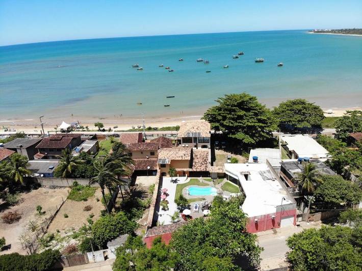 Pousadas para 5 pessoas, com sauna e jardim e ainda vista and piscina, com animais de estimação em Anchieta