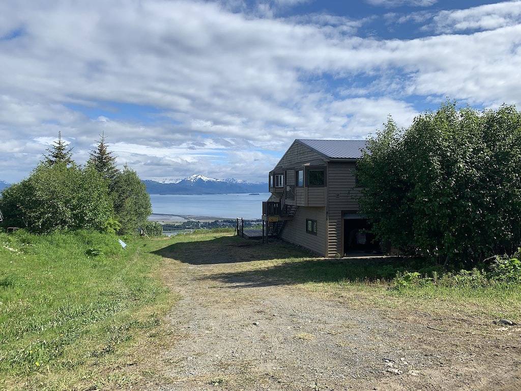 Panoramic View Of Kenai Mountains And Homer Spit in Homer, Kenai Peninsula