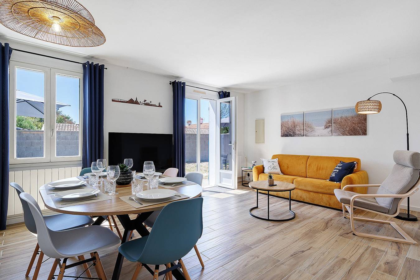 Maison de vacances « L’Epine Bleue » avec terrasse privée, jardin privé et Wi-Fi in L'Épine, Noirmoutier