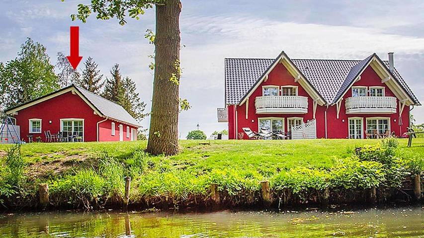 Ferienhaus für 4 Personen, mit Seeblick und Terrasse in Schlepzig