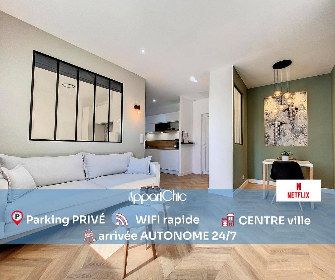 Appartement entier, Appartchic - appartement standing - plein Centre & Parking privé in Créon (Gironde), Région de Bordeaux
