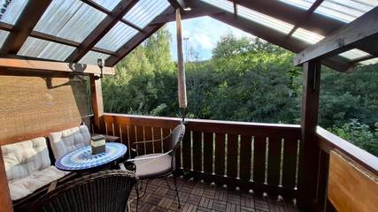 Ferienwohnung für 4 Personen, mit Seeblick und Ausblick sowie Garten in Grafenwiesen