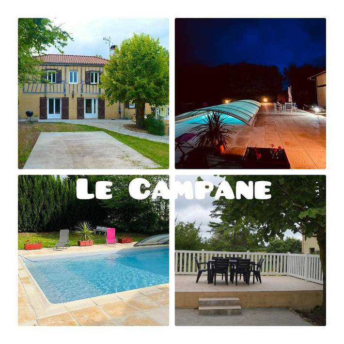 Gîte pour 6 personnes, avec jardin et piscine, animaux acceptés à Laujuzan