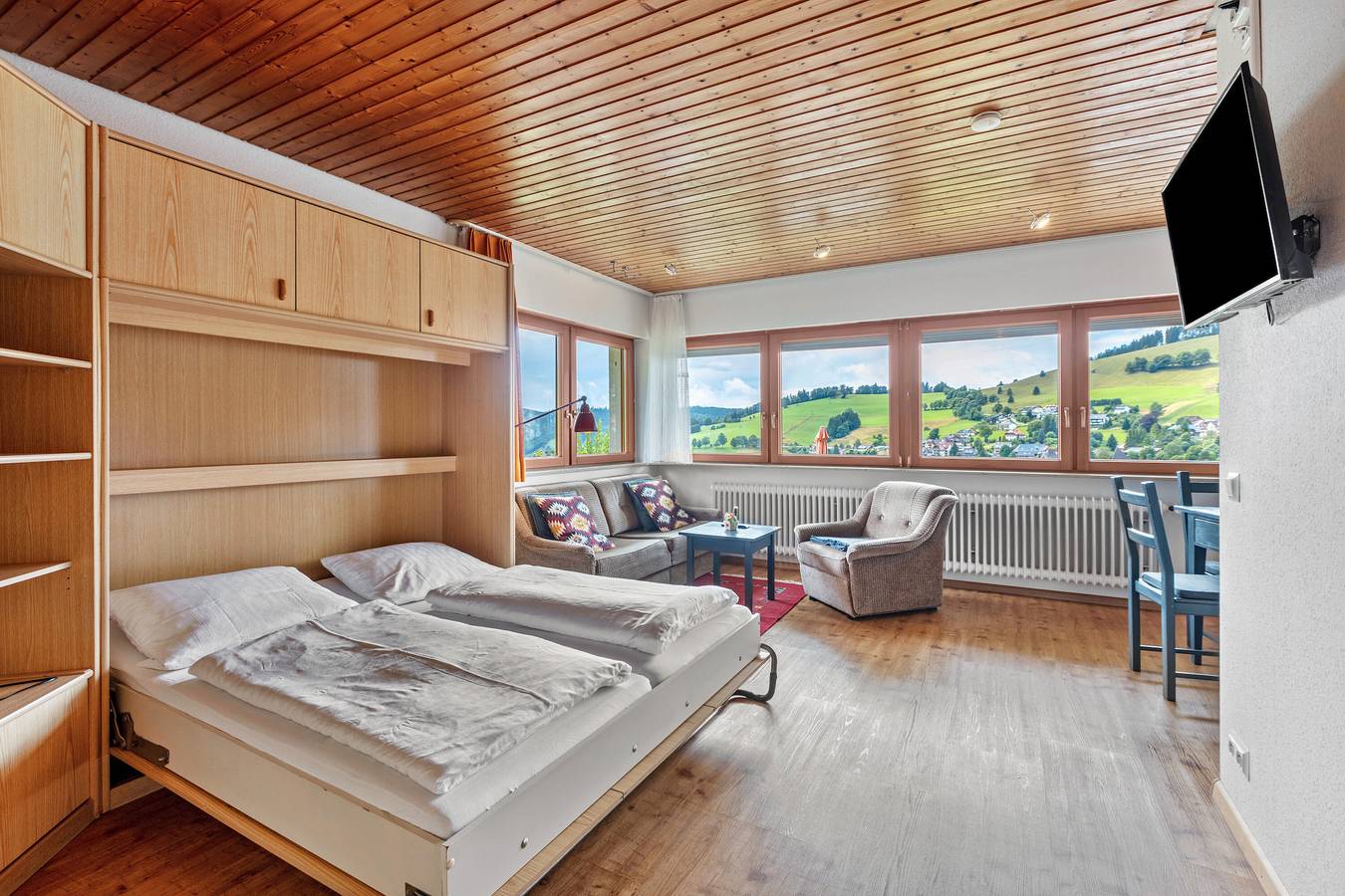 Estudio entero, Estudio '1, 30 m²' con vistas a la montaña, terraza compartida y Wi-Fi in Suedlicher Schwarzwald, Todtnau