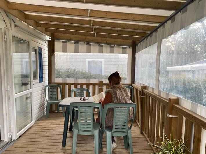 Flower Camping de La Grande Lande - Mobilheim 4 personen - Mobilheim für Personen mit eingeschränkter Mobilität- 2Ch 1Sdb-Tv in Moëlan-sur-Mer, Quimper und Umgebung