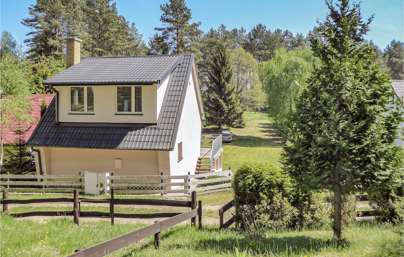 Ferienhaus für 6 Personen mit Terrasse in Powiat Olsztyński