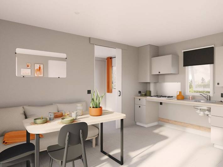 Mobil home pour 4 personnes, avec piscine à Seillac - 4