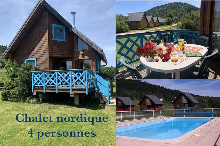 Chambre d’hôte pour 4 personnes, avec Terrasse et Bassin pour enfant ainsi que Piscine et Vue dans La Féclaz