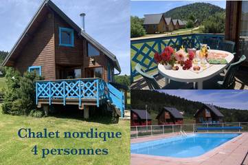 Chambre d’hôte pour 4 personnes, avec bassin pour enfant et piscine ainsi que vue et terrasse dans La Féclaz