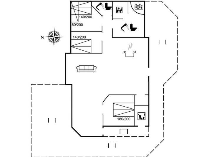 Ferienhaus für 6 Personen, mit Whirlpool und Terrasse sowie Sauna in Kjul Strand - 2
