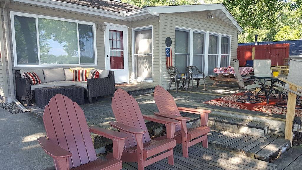 Die Hütte am Franziskussee in Elysian, Le Sueur County