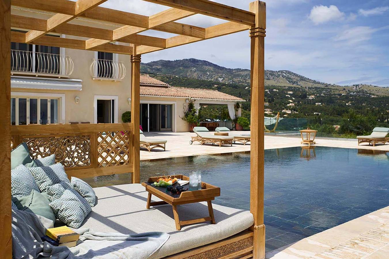 Exquisite Corfu Villa | Beachfront Villa Allure | 6 Bedrooms | Private Heated Pool | Children’s playground | Bbq Area with Dining Table  | Direct Access to Private Beach | Kassiopi in Corfu