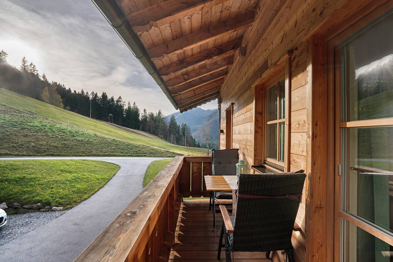 Geheel appartement, Appartement 'Ferienwohnung Unternberg' met Uitzicht op de Bergen, Gedeeld Terras en Wifi in Ruhpolding, Beierse Alpen