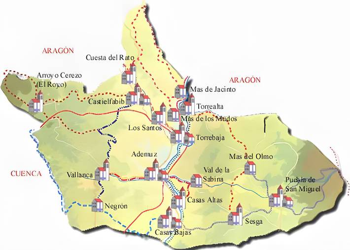 Casa rural para 10 personas, con Balcón en Villel - 3