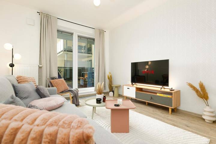 Apartament wakacyjny dla 4 osób, z Balkon i Taras oraz Widok w Czeskie Budziejowice