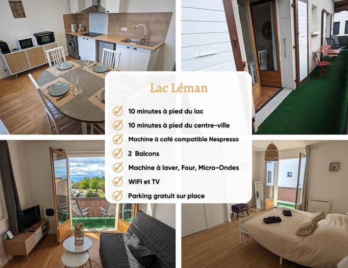 Gîte pour 4 personnes, avec balcon et vue à Thonon-les-Bains - 2