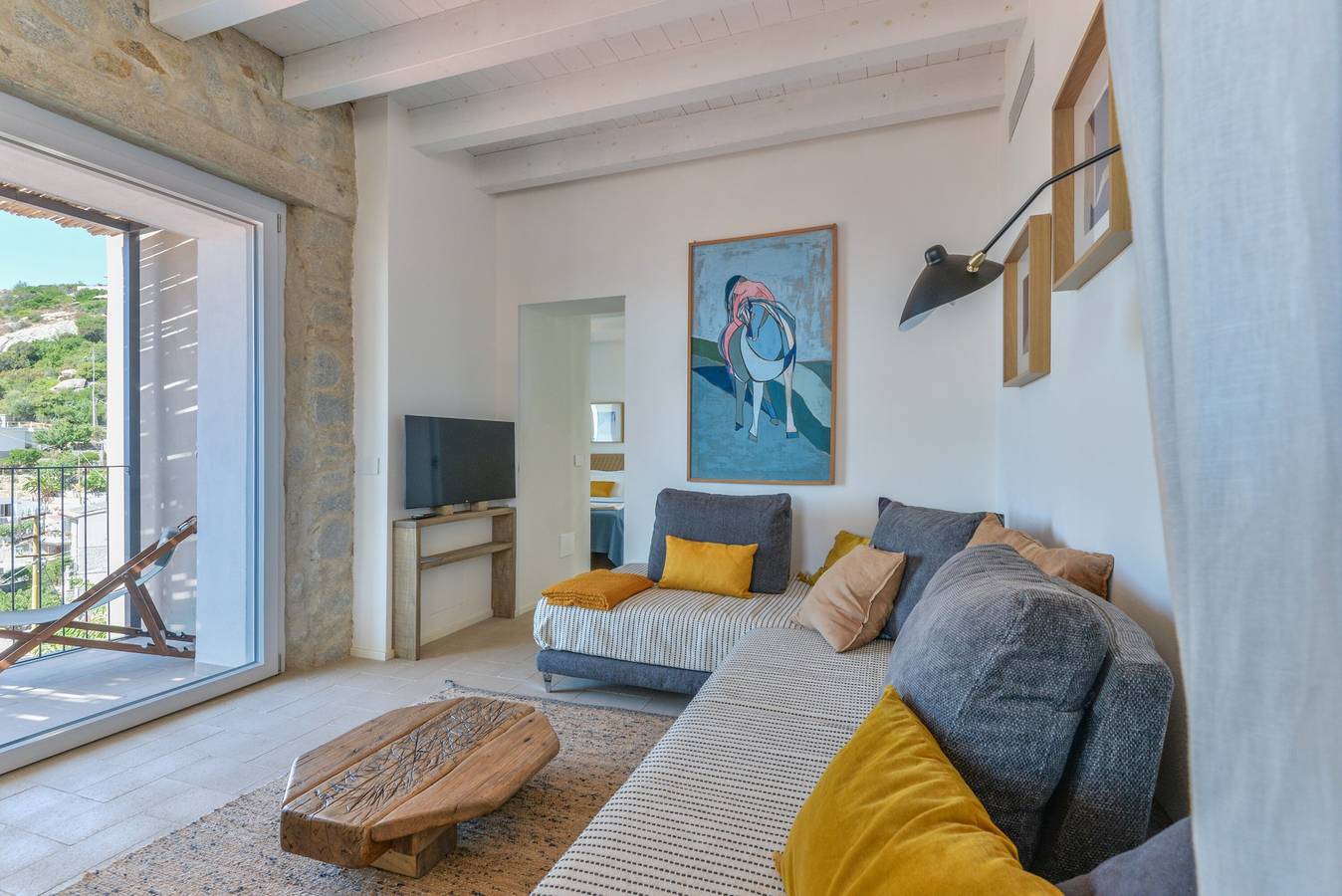 Ganze Wohnung, Ferienwohnung 'Casa Azzurrina Mare' mit Meerblick, Wlan und Klimaanlage in Campo nell'Elba, Elba