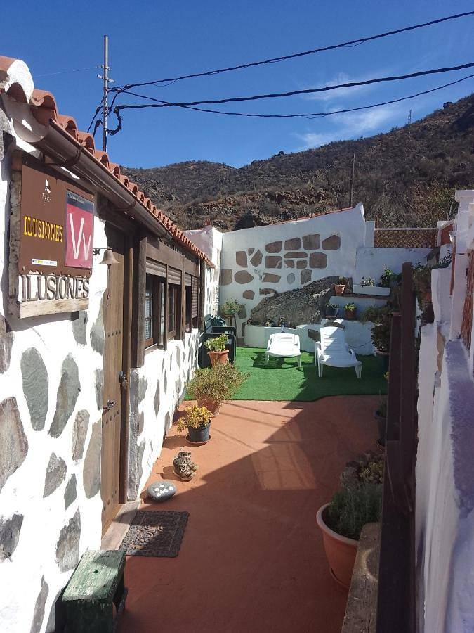 Location de vacances pour 4 personnes, avec Balcon et Terrasse ainsi que Jardin et Vue à Tejeda