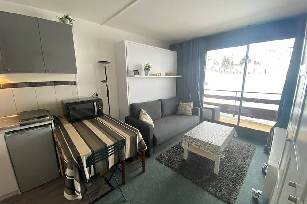 Entire apartment, Cozy studio for 4 with balcony and Wi-Fi, direct access to slopes in La Pierre Saint-Martin, Arette