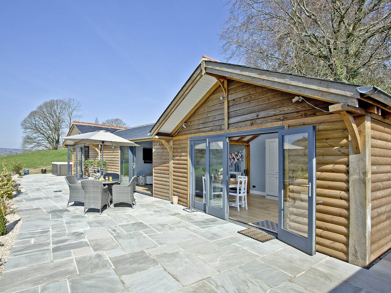 Woodland View Lodge in Shute, Devon