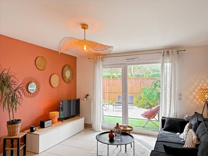 Appartement de vacances pour 3 personnes, avec vue et jardin