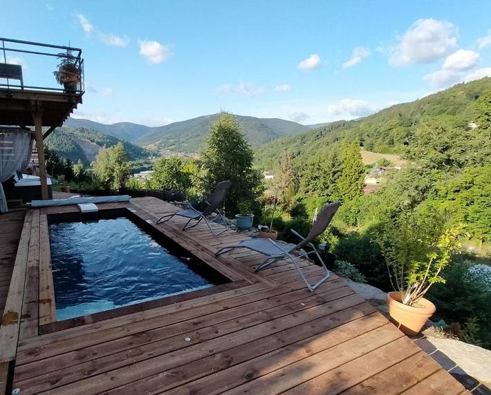 Chalet pour 2 personnes, avec piscine ainsi que jardin et jacuzzi en Alsace - 3