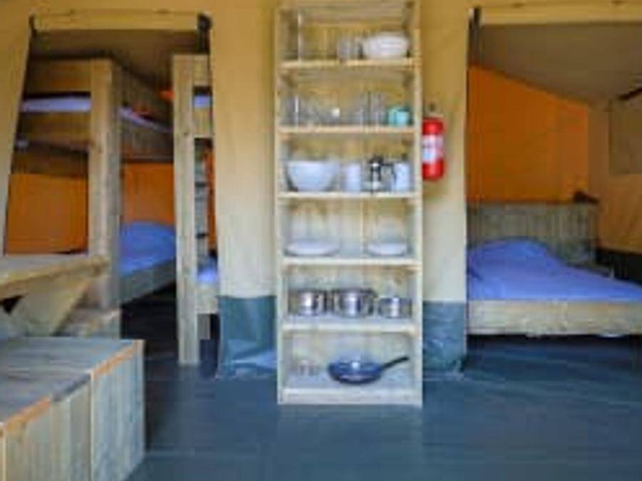 Camping Rcn Les Collines de Castellane - Tienda de lona y madera 6 personas - Tienda de acampada Sunflower in La Garde (Alpes-de-Haute-Provence), Parc naturel régional du Verdon