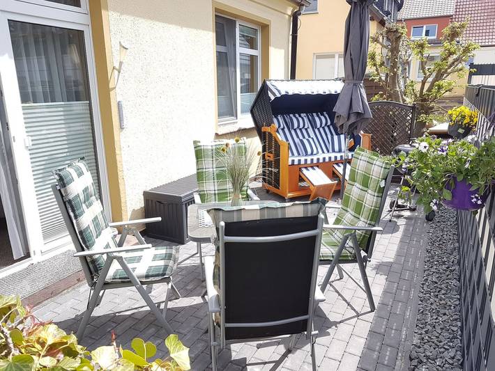 Ferienwohnung für 5 Personen, mit Terrasse und Garten sowie Seeblick in Koserow