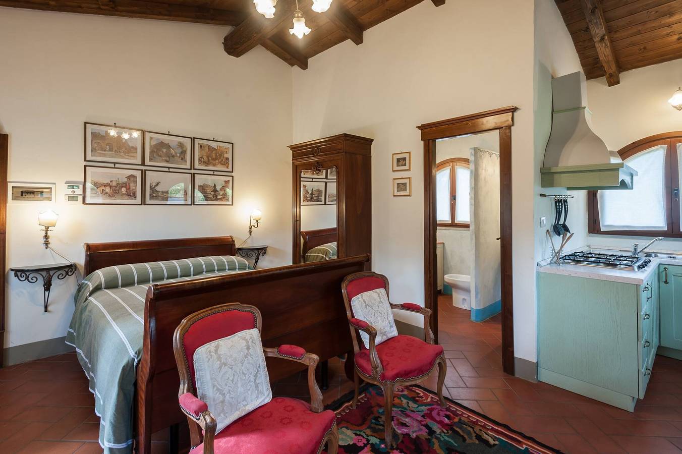 Agriturismo Borgo Santa Lucia, Monolocale verde in Castiglion Fiorentino, Provincia di Arezzo