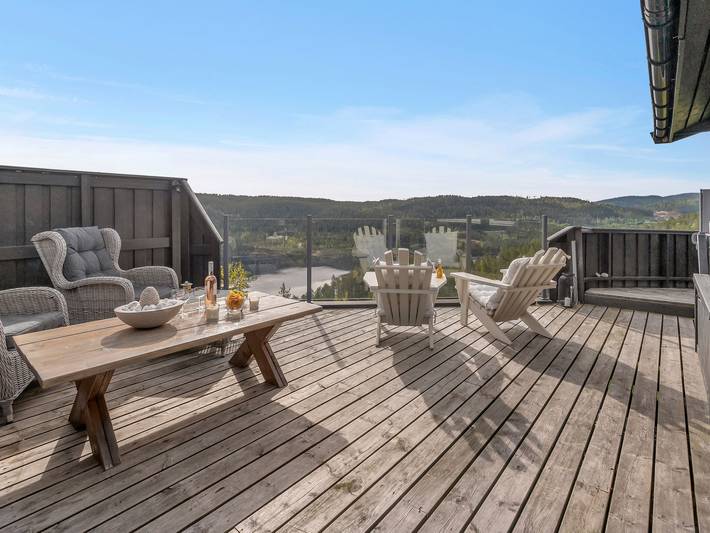 Ferienhaus für 4 Personen, mit Terrasse und Garten sowie Seeblick, mit Haustier in Süd-Norwegen