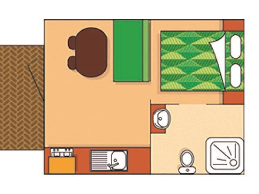 Camping des Grottes - Chalet 2 personnes - Tonga in Alliat, Parc naturel régional des Pyrénées ariégeoises