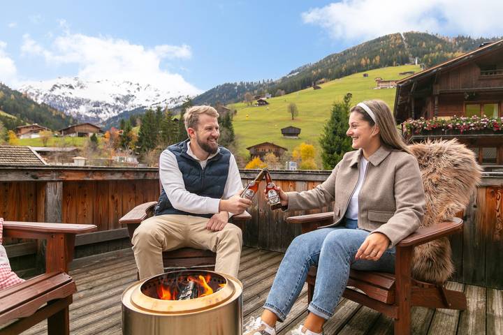 Ferienwohnung für 4 Personen, mit Balkon und Terrasse sowie Garten und Pool in Alpbach