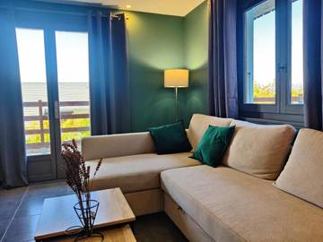 Gîte pour 6 personnes, avec vue sur le lac ainsi que terrasse et vue, animaux acceptés dans Publier Amphion