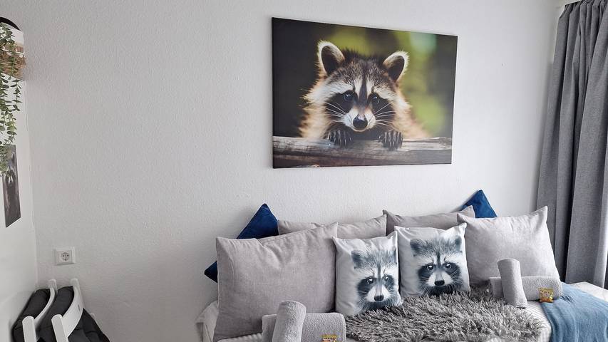 Studio entier, « The Raccoon Cave » – Appartement avec balcon et piscine in Schluchsee Ort, Schluchsee