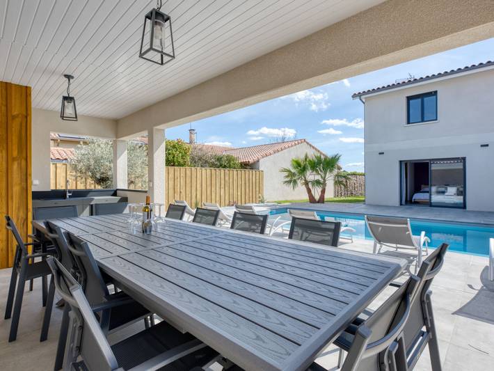 Location de vacances pour 10 personnes, avec piscine ainsi que jardin et terrasse, animaux acceptés à Lanton - 2