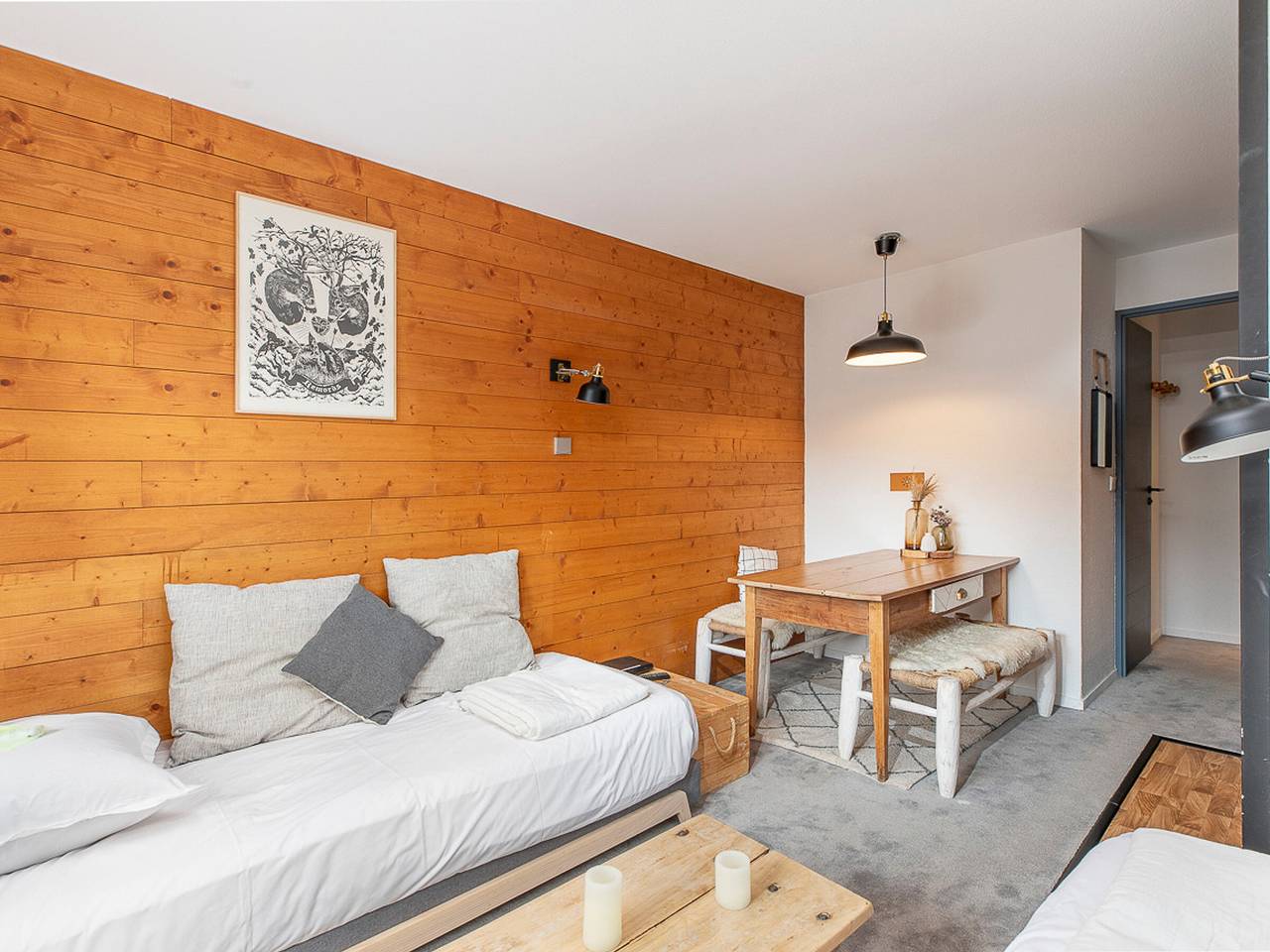 Studio entier, Studio cabine confortable pour 4 à Avoriaz, balcon plein sud in Morzine, Les Portes du Soleil