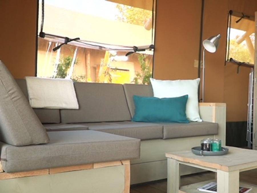 Camping le Lac O fées - Safarizelt 6 personen - Estrella Paradis Extra Lodge Nomad großer Komfort wie zu Hause 35m2 - 6 Personen in Priziac, Pontivy und Umgebung