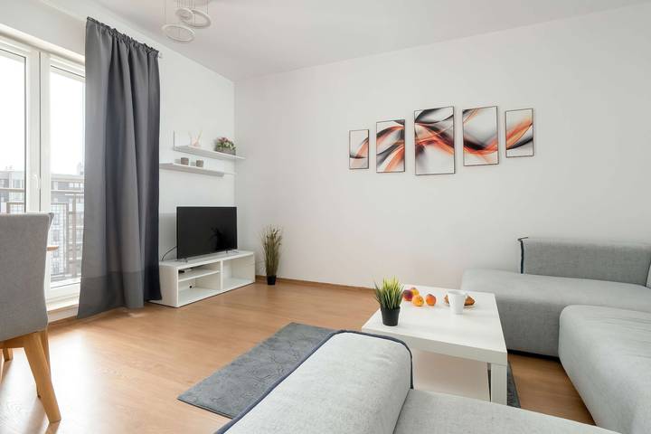 Apartament wakacyjny dla 4 osób, z balkon/ taras, zwierzęta dozwolone w Łódź