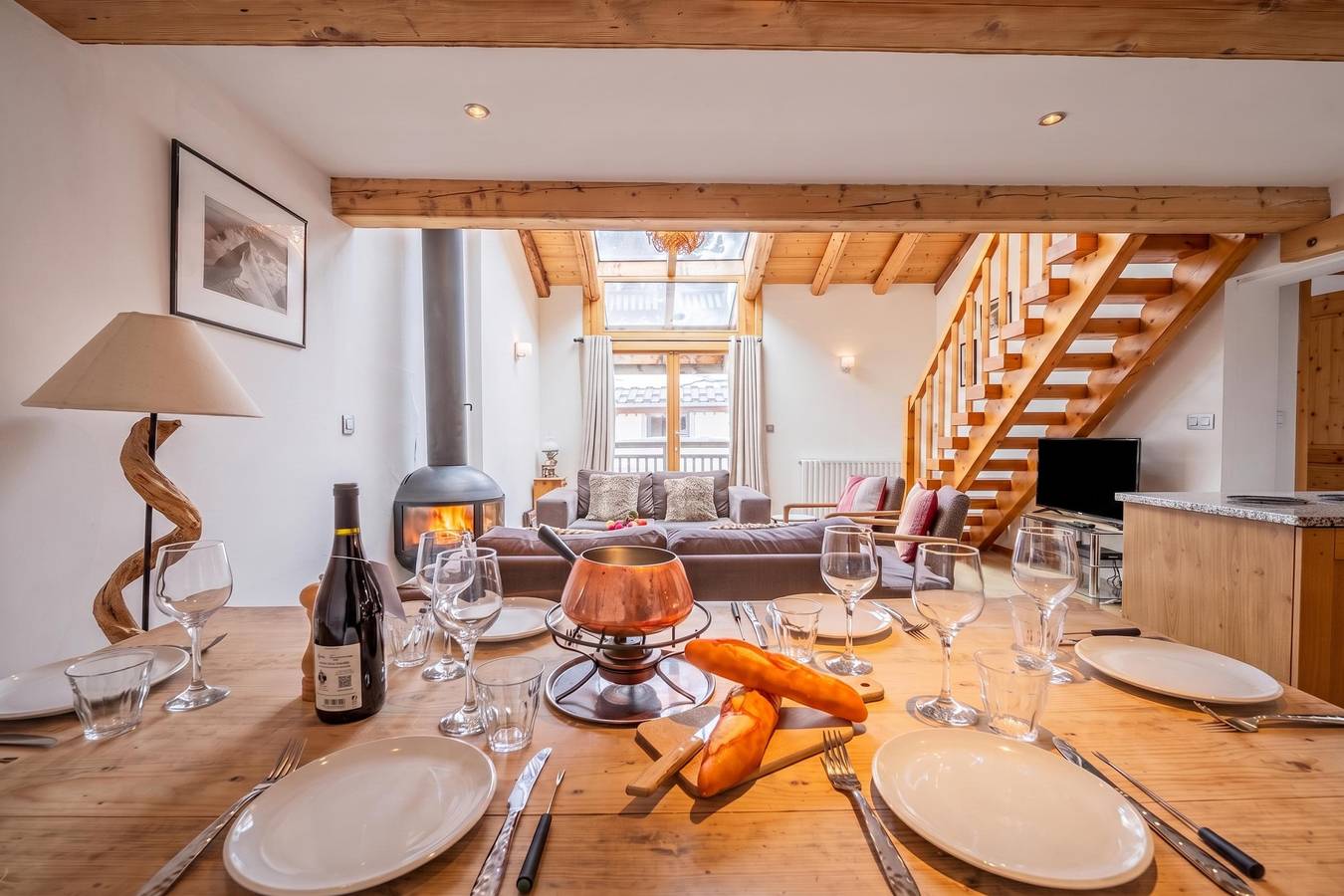 Geheel appartement, Apt Clusettes 1-min walk to ski + parking & Wifi in Chamonix, Mont Blanc-massief